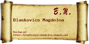 Blaskovics Magdolna névjegykártya