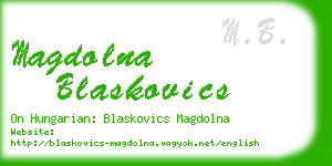 magdolna blaskovics business card